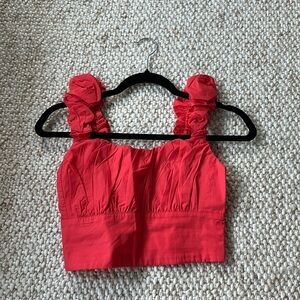Abercrombie Ruffle Sleeve Top